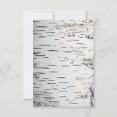 カントリー樺の木ツリーバークハート素朴アロー結婚ズ サンキューカード (裏面)