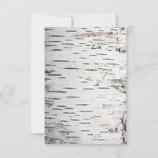 カントリー樺の木ツリーバークハート素朴アロー結婚ズ サンキューカード (裏面)