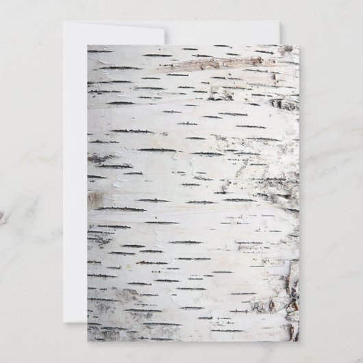 カントリー樺の木ツリーバークハート素朴アロー結婚ズ 招待状 (裏面)