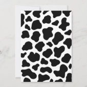 カントリー牛のプリント牛をテーマにした結婚式の日付を保存 招待状 (裏面)