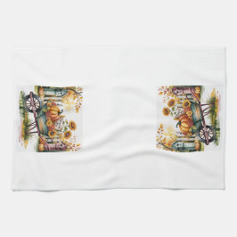 カントリー秋の収穫、ヴィンテージ秋収穫 キッチンタオル