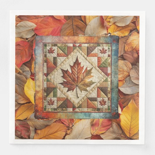 カントリー秋秋リーフペーパーナプキン (正面)