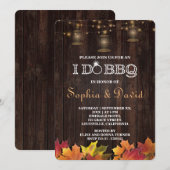 カントリー紅葉オールドランタンウッドI DO BBQ 招待状 (正面/裏面)