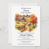 カントリー素朴かわいい小さな農家赤ちゃんシャワー 招待状 (正面)