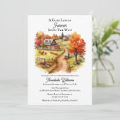 カントリー素朴かわいい小さな農家赤ちゃんシャワー 招待状 (スタンド正面)