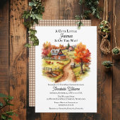 カントリー素朴かわいい小さな農家赤ちゃんシャワー 招待状