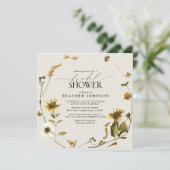 カントリー素朴ひまわりリースブライダルシャワー 招待状 (スタンド正面)