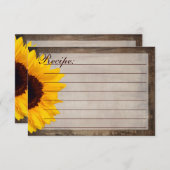 カントリー素朴ひまわりレシピカード (正面/裏面)