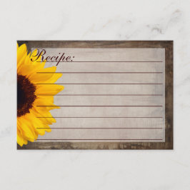 カントリー素朴ひまわりレシピカード