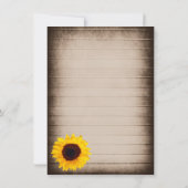 カントリー素朴ひまわり結婚式招待状 招待状 (裏面)