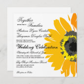 カントリー素朴ひまわり結婚式招待状 招待状 (正面/裏面)