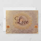 カントリー素朴ひまわり結婚式招待状 招待状 (裏面)