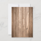 カントリー素朴ひまわり&ブラウンウッドウェディングRSVP 出欠カード (裏面)