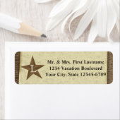 カントリー素朴アンティークスターモノグラム ラベル (インサイチュ)