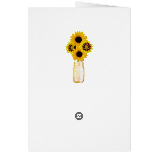 カントリー素朴イエローメイソンジャースサンキューカード (裏面)