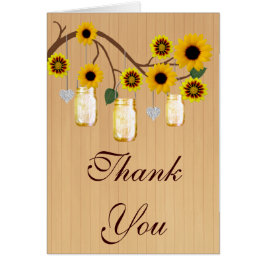 カントリー素朴イエローメイソンジャースサンキューカード