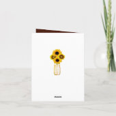 カントリー素朴イエローメイソンジャースサンキューカード サンキューカード (裏面)