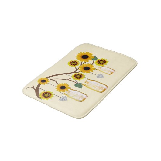 カントリー素朴イエローメイソンジャースバスマット バスマット (アングル)