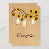 カントリー素朴イエローメイソンジャース披露宴カード 招待状 (正面/裏面)