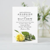 カントリー素朴イエローローズクラッシーフローラ結婚ズI 招待状 (スタンド正面)