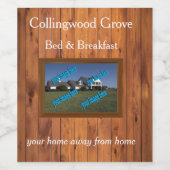 カントリー素朴イン🤎コージーベッドアンドブレックファースト ワインラベル (シングルラベル)