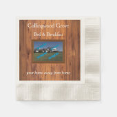 カントリー素朴イン🤎コージーベッドアンドブレックファースト 縁ありカクテルナプキン (正面)