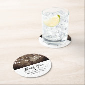 カントリー素朴ウェディングサンキュー紙コースター ラウンドペーパーコースター (インサイチュ)