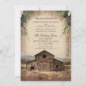 カントリー素朴ウェディング招待状 招待状 (正面)
