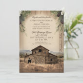 カントリー素朴ウェディング招待状 招待状 (スタンド正面)