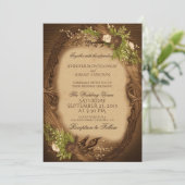 カントリー素朴ウェディング招待状 招待状 (スタンド正面)