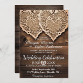 カントリー素朴ウェディング招待状 招待状 (正面/裏面)