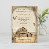 カントリー素朴ウェディング招待状 招待状 (スタンド正面)