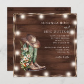 カントリー素朴ウェディング招待状 招待状 (正面/裏面)