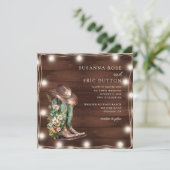 カントリー素朴ウェディング招待状 招待状 (スタンド正面)