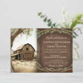 カントリー素朴ウェディング招待状 招待状 (スタンド正面)