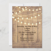 カントリー素朴ウエスタンウッド&ライツ結婚ズ 招待状 (裏面)