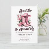 カントリー素朴ウエスタンカウボーイブライダルシャワー 招待状 (スタンド正面)