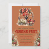 カントリー素朴ウエスタンクリスマスパーティの招待状 招待状 (正面)