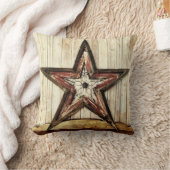 カントリー素朴ウエスタンスターバーンウッド装飾用クッション クッション (ブランケット)