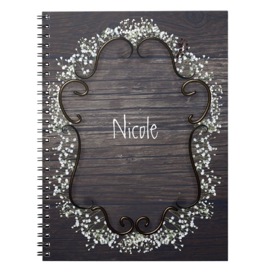 カントリー素朴ウエスタンバビーズブレスアンドウッド ノートブック (正面)