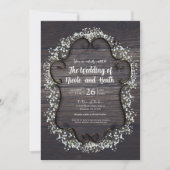 カントリー素朴ウエスタンバビーズブレスアンドウッド 招待状 (正面)