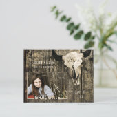 カントリー素朴ウエスタンブルカウズスカル卒業 ポストカード (スタンド正面)