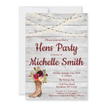 カントリー素朴ウエスタンブーツヴィンテージHensパーティー