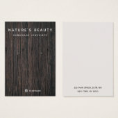 カントリー素朴ウッドイヤリングジュエリー表示カード (正面&裏面)