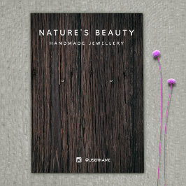 カントリー素朴ウッドイヤリングジュエリー表示カード