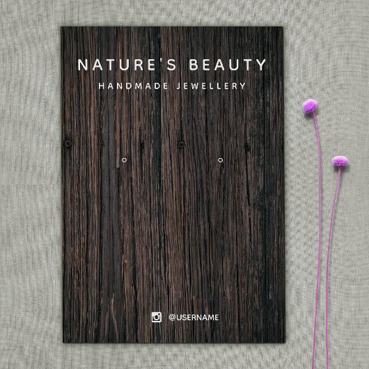 カントリー素朴ウッドイヤリングジュエリー表示カード