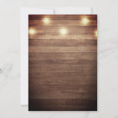 カントリー素朴ウッドガーデンランタン結婚ズ 招待状 (裏面)