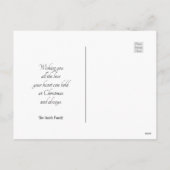 カントリー素朴ウッドクリスマスカードクリスチャンテーマ シーズンポストカード (裏面)