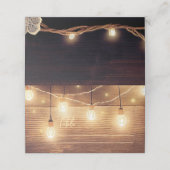 カントリー素朴ウッドストリングライトライ結婚ス プレイスカード (外部開封)