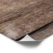 カントリー素朴ウッドズ結婚ウェルカムお祝い ポスター (コーナー)